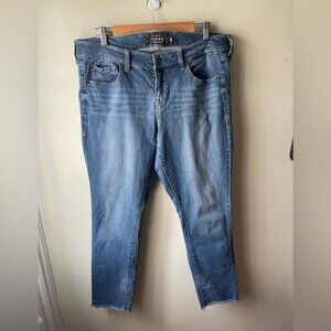 TORRID boyfriend jeans raw hem size 12
